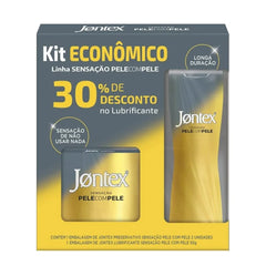Kit Preservativo Jontex Pele 2 Unidades+Gel Lubrificante 50g