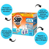 Kit Refis Sbp Para Repelente Elétrico Cheiro Suave Com 2 32,9ml