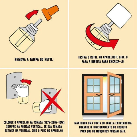 Kit Refis Sbp Para Repelente Elétrico Cheiro Suave Com 2 32,9ml