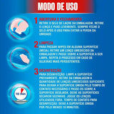 Lenço Desinfetante Lysol Frescor Marinho Com 36 Unidades