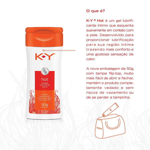 Lubrificante Íntimo K-Y Ultragel Hot Com 50G