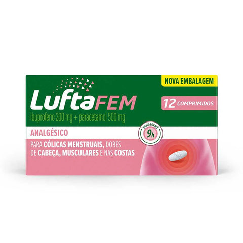 Luftafem  200mg + 500mg - 12 Unidades - Comprimido