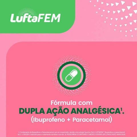 Luftafem  200mg + 500mg - 12 Unidades - Comprimido