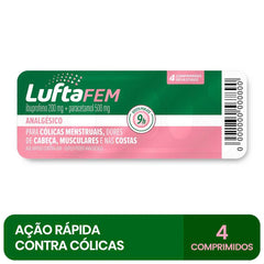 Luftafem  200mg + 500mg - 4 Unidades - Comprimido