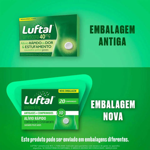 Luftal  40mg - 20 Unidades - Comprimido