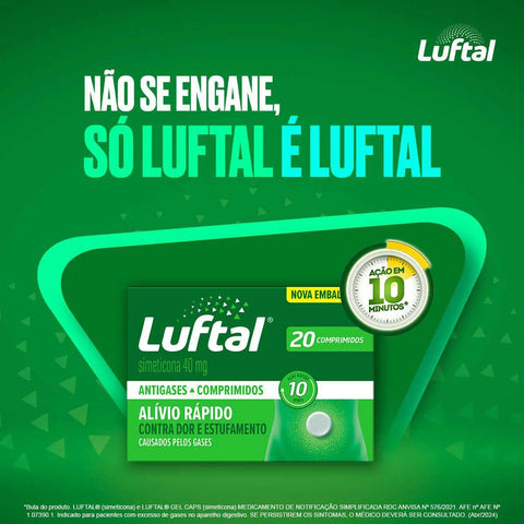 Luftal  40mg - 20 Unidades - Comprimido