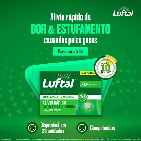 Luftal  40mg - 20 Unidades - Comprimido