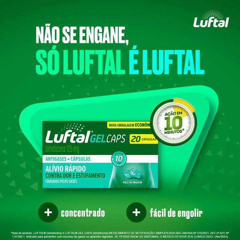 Luftal Gel Caps  125mg - 20 Unidades - Cápsula