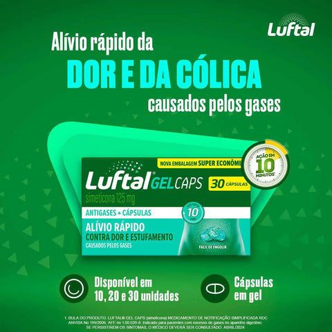 Luftal Gel Caps  125mg - 30 Unidades - Cápsula
