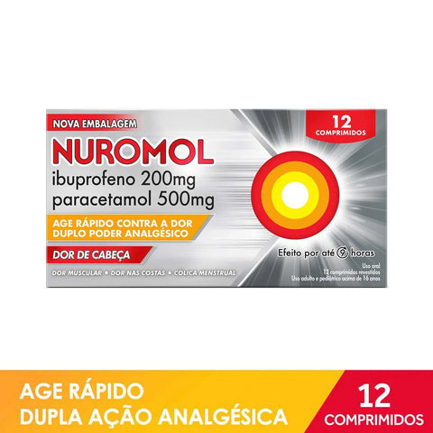 Nuromol  200mg + 500mg - 12 Unidades - Comprimido