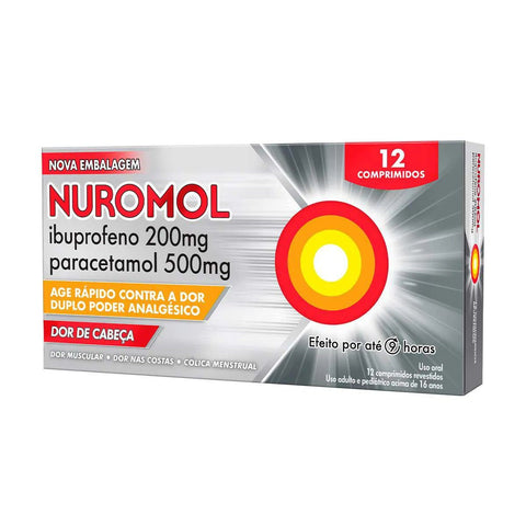 Nuromol  200mg + 500mg - 12 Unidades - Comprimido