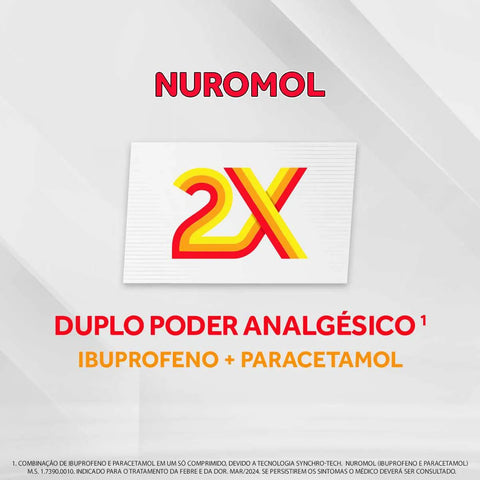 Nuromol  200mg + 500mg - 12 Unidades - Comprimido