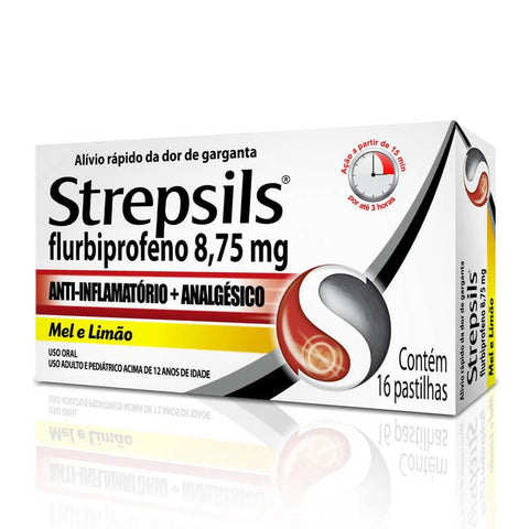 Pastilha Strepsils Mel e Limão 16 Unidades