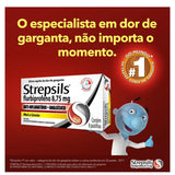 Pastilha Strepsils Sabor Mel e Limão 8 Unidades