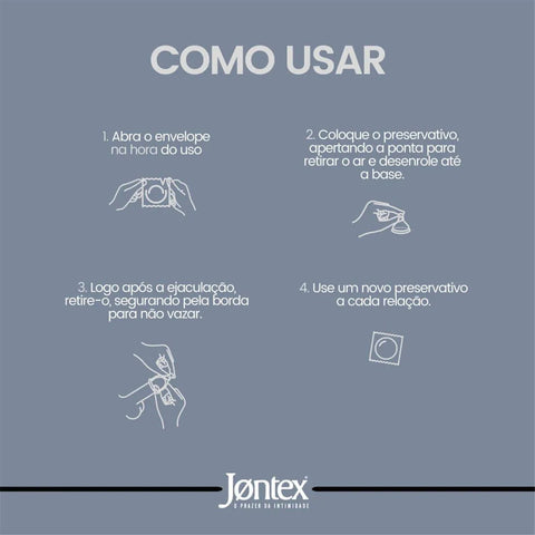 Preservativo Jontex Lubrificado  3 Unidades (A1)