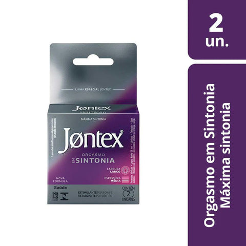 Preservativo Jontex Orgasmo em Sintonia  2 Unidades