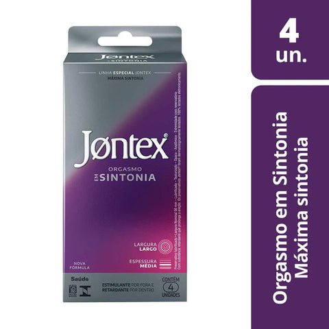 Preservativo Jontex Orgasmo em Sintonia  4 Unidades