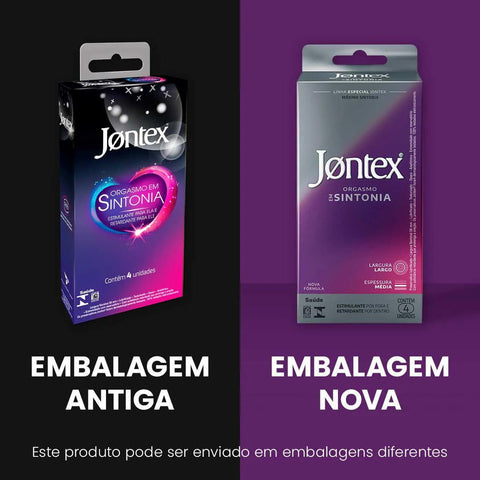 Preservativo Jontex Orgasmo em Sintonia  4 Unidades