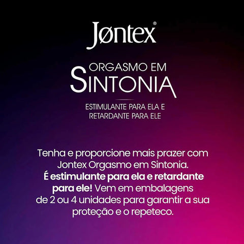 Preservativo Jontex Orgasmo em Sintonia  4 Unidades