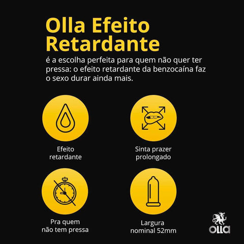 Preservativo Olla Efeito Retardante  6 Unidades