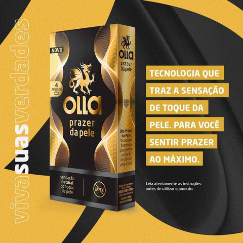 Preservativo Olla Prazer da Pele  4 Unidades