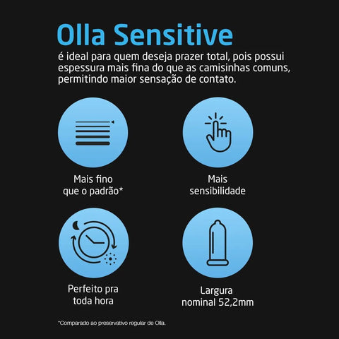 Preservativo Olla Sensitive  3 Unidades