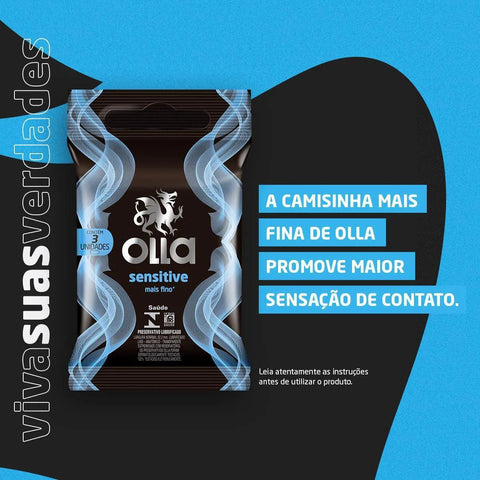 Preservativo Olla Sensitive  3 Unidades