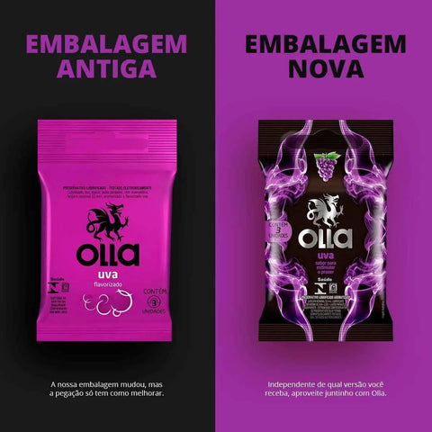 Preservativo Olla Uva  3 Unidades