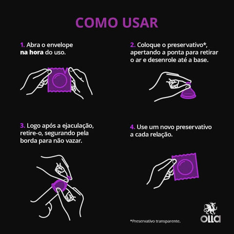 Preservativo Olla Uva  3 Unidades