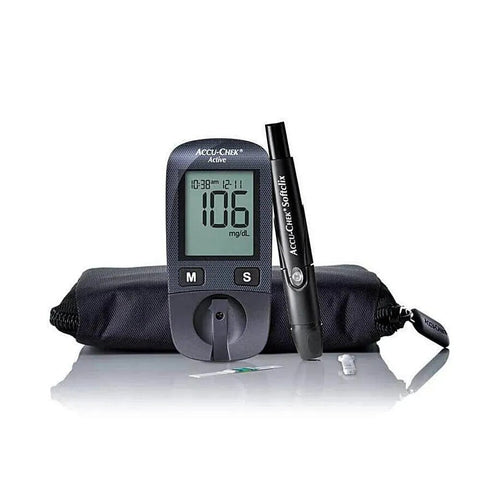 Kit Monitor de Glicemia Accu-Chek Active  Monitor + 10 Tiras + Lancetador - 1 Unidade
