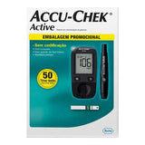 Kit Monitor de Glicemia Accu-Chek Active  Monitor + 50 Tiras + Lancetador - 1 Unidade