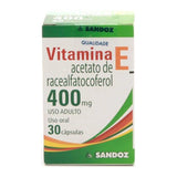 Vitamina E (Sandoz)  400mg - 30 Unidades - Cápsula