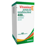 Vitamina E (Sandoz)  400mg - 60 Unidades - Cápsula