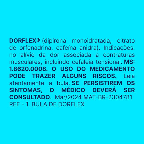 Dorflex  300mg + 35mg + 50mg - 36 Unidades - Comprimido