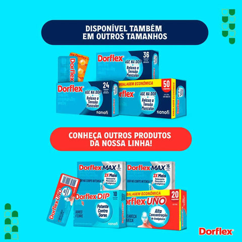 Dorflex  300mg + 35mg + 50mg - 36 Unidades - Comprimido