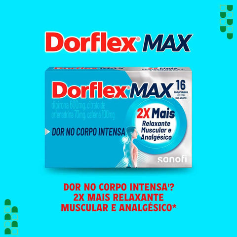 Dorflex MAX  600mg + 70mg + 100mg - 16 Unidades - Comprimido