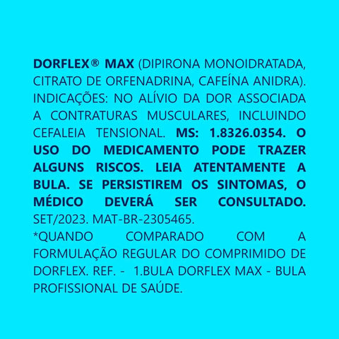 Dorflex MAX  600mg + 70mg + 100mg - 16 Unidades - Comprimido
