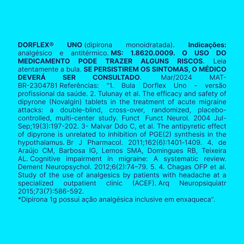 Dorflex UNO  1g - 20 Unidades - Comprimido