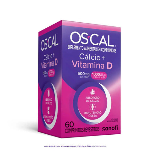 OsCal D  500mg + 1000UI - 60 Unidades - Comprimido
