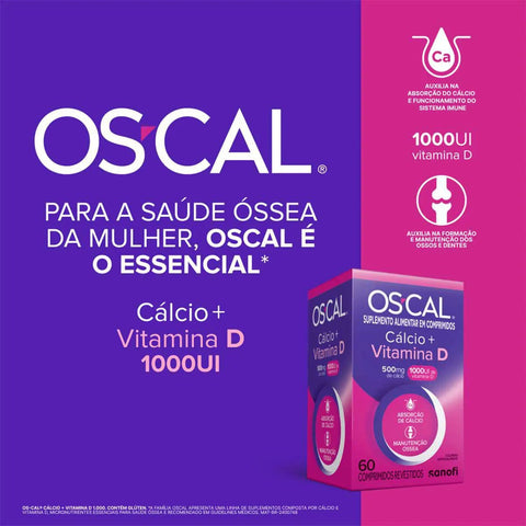 OsCal D  500mg + 1000UI - 60 Unidades - Comprimido