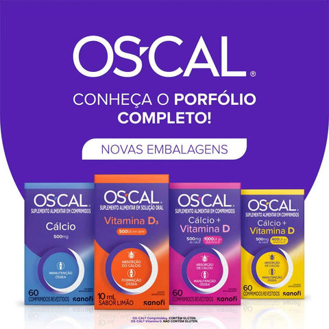 OsCal D  500mg + 1000UI - 60 Unidades - Comprimido