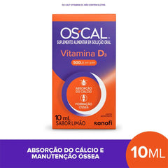 Vitamina D Oscal  500UI - 10 mL - Gotas