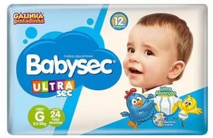 Fralda Babysec Ultrasec  Tamanho G - 22 Unidades