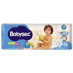 Fralda Babysec Ultrasec  Tamanho M - 26 Unidades