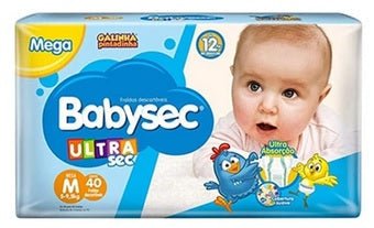 Fralda Babysec Ultrasec  Tamanho M - 38 Unidades