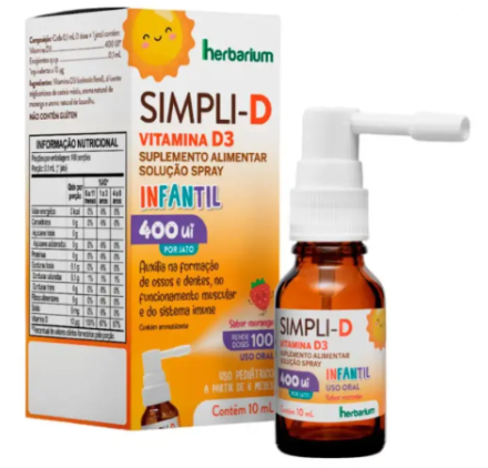 Vitamina D Infantil Simpli-D  400UI - 10 mL - Spray