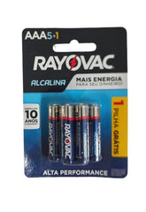 Pilha Palito Aaa Alcalina Pague 5 Leve 6 Rayovac