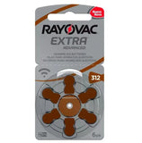 Pilha para Aparelho Auditivo Rayovac 312 - 6 unidades