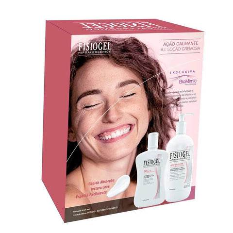 Kit Fisiogel A.I. Ação Calmante Loção Cremosa Com 400mL+ 200ml