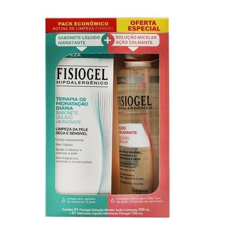 Kit Fisiogel Tdh Sabonete, Líquido, 1 Unidade Com 150Ml + Solução Micelar Ação Calmante, 1 Unidade Com 200Ml, Oferta Especial